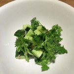 スガハラ - きゅうりとパクチーのピリ辛サラダ（アップ）