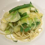 スガハラ - 野菜とからすみのペペロンチーノ（アップ）