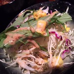 ふじわら - 坦々刀削麺ソースカツ丼サラダセットのサラダ