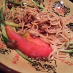ふじわら - ジャージャー麺から揚げライスセットのジャージャー麺