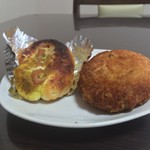 粉とクリーム - 惣菜パソはカレーかウインナーにかぎる。  自宅にて