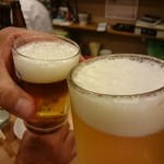 串酒房はっ鳥 - はい！ビールで乾杯です♪