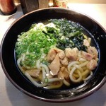 玄海うどん - かしわうどん大盛460円