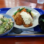Jun Blend Kitchen - チキン南蛮定食（ご飯を冷汁に変更）