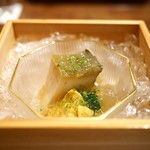 松川 - 鮑（島根）と赤うに（唐津）