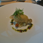 フラテッロ・ディ・ミクニ - オホーツク海の海の幸を詰めた花ズッキーニのフリット