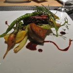 フラテッロ・ディ・ミクニ - アンガス牛炭火焼　フォアグラのポアレ　トリュフのソース