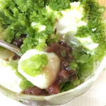 角屋 - 氷宇治金時ソフト４２０円＋白玉１００円