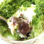 角屋 - 氷宇治金時ソフト４２０円＋白玉１００円