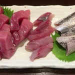 よねさん - 刺盛（鮪 + 鯖 + 鰯）