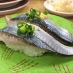 回転寿し トリトン - 【2016年06月】厚切りさんま＠190円。