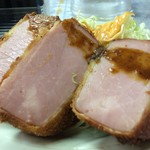 レストランばーく - 201608 ばーく  ★ハムカツ定食（700円）★