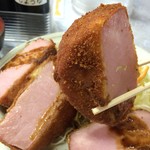 201608 ばーく  ★ハムカツ定食（700円）★箸が、物凄く 華奢に感じる(O_O)