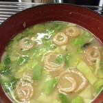 レストランばーく - 201608 ばーく  ★ハムカツ定食（700円）★味噌汁