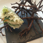 レストラン・モリエール - ホタテと大葉のフリット