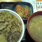 吉野家 - 2010/10/20 牛鍋丼＋キムチ＋とん汁
