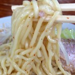 喜八 - H28.07.23 ねぎみそ中盛中辛「中太麺」リフト