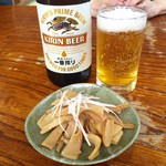 喜八 - H28.07.23 瓶ビールとメンマ