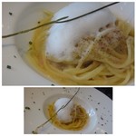 リストランテKubotsu - ◆焼き上げた博多なすのピュレと白葱・ベーコンのスパゲティー　