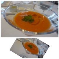 リストランテKubotsu - ◆小さな前菜“ストゥッツィキーニ “
                ガスパッチョですね、ペッパーが効いていました。