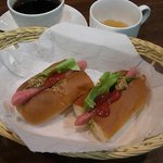 カフェ　華 - ホットドックセット　５００円　（モーニング）