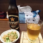 ゑびす - ビール　380円とお通し