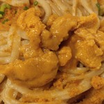 がふうあん - 雲丹とボッタルガの油そば(2016/8)