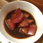 がふうあん - 雲丹とボッタルガの油そば-トマトのバルサミコ酢漬け(2016/8)