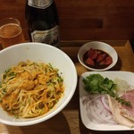 がふうあん - 雲丹とボッタルガの油そば(2016/8)