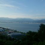 Sutabakkusu Kohi - SAから望む。諏訪湖の全体が見渡せる好立地。滋賀県人は湖を見ると癒されます～♪