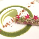 ビストロ ダイア - 葱のシガレット仕立て✨
      煙草に見えるでしょ
      2016.7
      