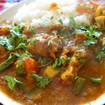 ラーマ - 野菜チキン　野菜のおかずのせ　パクチーとっぴ