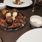 sincere - ポルチーニのパイ、ポルチーニのカプチーノ、生ポルチーニを見ながら1