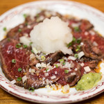 正泰苑 - 2016.8 二代目レアステーキ 和風生わさび味（1,180円）