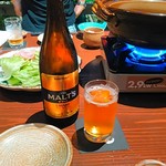 手作り料理と地酒 おと - 乾杯は、瓶ビール