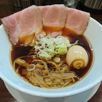 世界が麺で満ちる時 - ブラックユース750円＋煮玉子50円