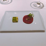 ル・マンジュ・トゥー - アボガドとハラぺーニョのテリーヌと函館の本鮪タルタル　2016-8