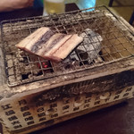 炭火焼から、さんま開き（250円）