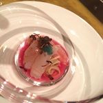 薪の音 - 甘エビと大門そうめんの梅ソース