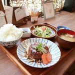 珈琲と定食 MoRiSaN - 20160808ハンバーグの定食