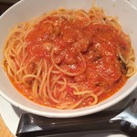 カプリチョーザ - トマトとニンニクのスパゲティ 取り分けサイズ