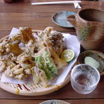 生そば・下山 - 舞茸の天ぷら