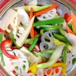 Homemade pickles of various vegetables