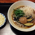 そば処 ひらお - 揚げなすの冷やかけそば