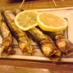 やき鳥三太郎 - ししゃも２人前 ６３０円(税込)(2015年8月25日撮影)