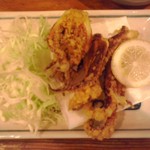 やき鳥三太郎 - げそ唐揚 ５４０円(税込)(2016年7月30日撮影)