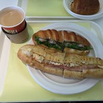 オー・ボン・サンドイッチ　ビゴ - サンドイッチ2種にホットコーヒー