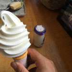 ソフトクリームと飲むヨーグルト