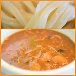 麦の蔵 - カレー汁とうどんのアップ