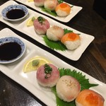 女性を美しくする料理専門店 大玉 - 特別コースには、カワイイ手毬寿司が登場しちゃいます。